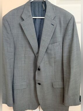 MEN'S Multicolor Houndstooth CANALI WOOL SUIT JACKET SIZE 48L With flaws**